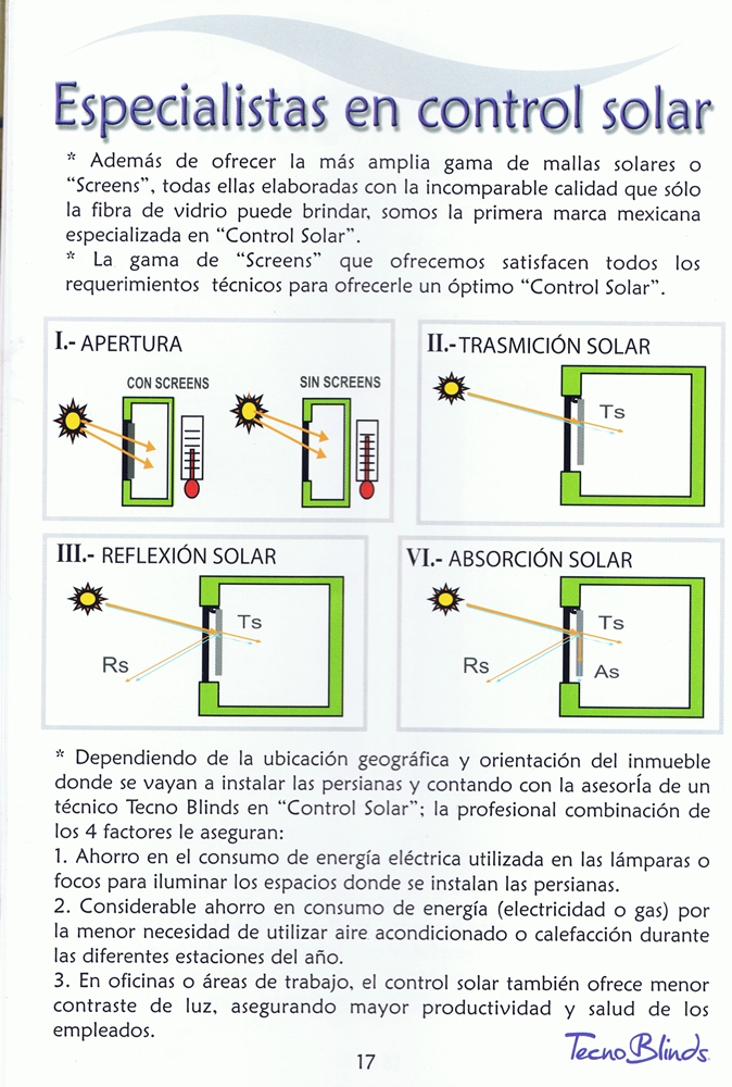 Control solar de Persianas
