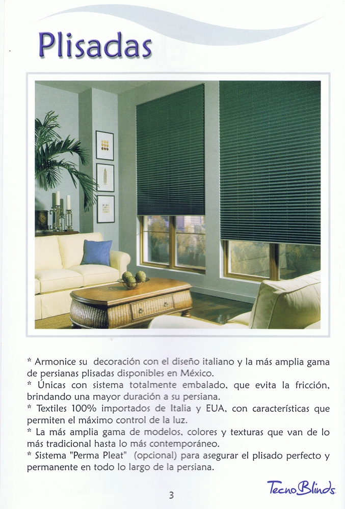 Persianas Plisadas Tecnoblinds